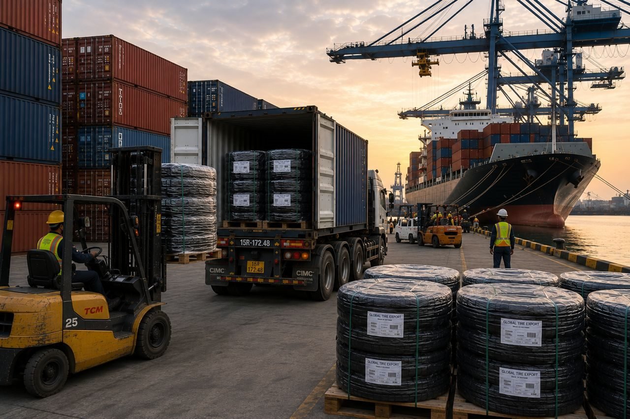 Container loading and tire export logistics for Global Tire Export